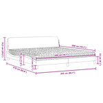 vidaXL Lit avec matelas gris 200x200 cm similicuir