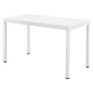 Bureau réglable d'ordinateur poste de travail table 120cm blanc 03_0001158