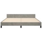 vidaXL Cadre de lit avec tête de lit Gris clair 180x200 cm Velours