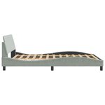 vidaXL Cadre de lit avec tête de lit Gris clair 140x190 cm Velours