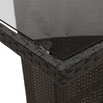 vidaXL Ensemble à manger de jardin coussins 7Pièces Noir Résine tressée