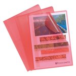 Sachet 100 Pochettes Polypropylène Grainé 12/100e - A4 - Rouge - X 10 - Exacompta