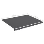 vidaXL Tissu de remplacement pour auvent Anthracite 4 5x3 5 m