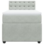 vidaXL Sommier à lattes de lit et matelas Gris clair 90x200 cm Velours