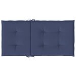 vidaXL Coussins de chaise à dossier bas lot de 6 bleu marine tissu