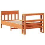 vidaXL Cadre de lit sans matelas cire marron 100x200cm bois pin massif