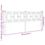 vidaXL Tête de lit métal blanc 180 cm