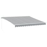 vidaXL Auvent manuel rétractable avec LED anthracite blanc 400x300 cm