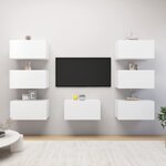 vidaXL Meubles TV 7 Pièces Blanc 30 5x30x60 cm Bois d'ingénierie