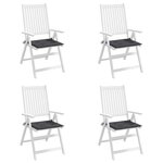 vidaXL Coussins de chaise de jardin lot de 4 anthracite 40x40x4 cm
