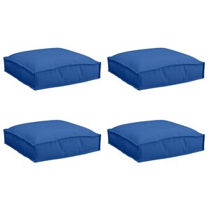 vidaXL Coussin pour assise de palette 4 Pièces Bleu royal 40 x 40 x 8 cm