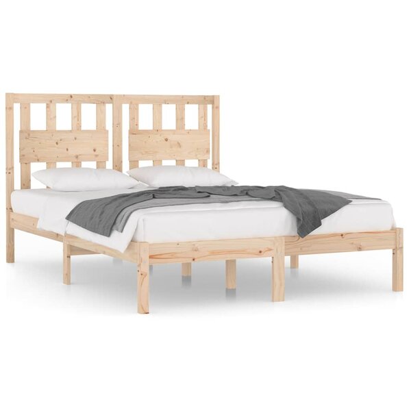 vidaXL Cadre de lit Bois de pin massif 200x200 cm