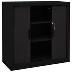 vidaXL Armoire à portes coulissantes Noir 90x40x90 cm Acier