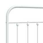 vidaXL Tête de lit métal blanc 180 cm