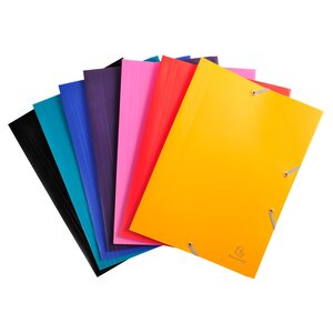 Chemise À Élastiques 3 Rabats Polypropylène 4/10e Opaque Eco - A4 - Couleurs Assorties - X 60 - Exacompta