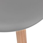 vidaXL Chaises à manger lot de 6 Gris Plastique