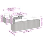 vidaXL Ensemble de canapé de jardin 8 pièces avec coussins Noir Poly Rattan