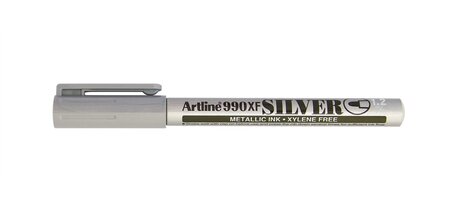 Marqueur '990 XF' 'Encre métallique' permanent indélébile pointe 1 2 mm argenté ARTLINE