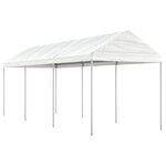 vidaXL Belvédère avec toit blanc 6 69x2 28x2 69 m polyéthylène