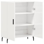 vidaXL Buffet Blanc brillant 69 5x34x90 cm Bois d'ingénierie