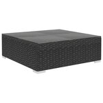 vidaXL Salon de jardin 10 Pièces avec coussins résine tressée noir