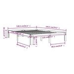 vidaXL Cadre de lit bois massif 135x190 cm double
