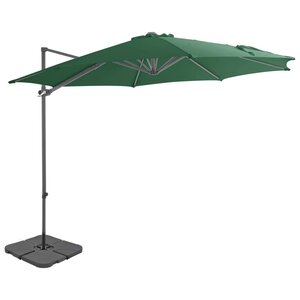 vidaXL Parasol avec base portable Vert