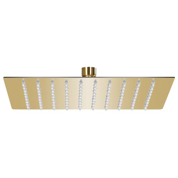 vidaXL Pomme de douche pluie Acier inoxydable 20x20 cm Carrée Doré