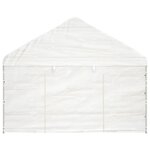 vidaXL Belvédère avec toit blanc 15 61x4 08x3 22 m polyéthylène