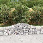 vidaXL Paniers à gabions arqués 20 Pièces 200x30x40/60 cm Fer galvanisé