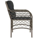 vidaXL Chaises de jardin avec coussins lot de 2 gris résine tressée
