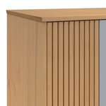 vidaXL Garde-robe OLDEN gris et marron 76 5x53x172 cm bois massif pin