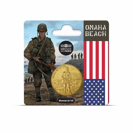 80 ans du D-DAY - Monnaie de 1/4€ - Omaha Beach