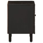 vidaXL Tables de chevet 2 Pièces noir 40x33x46 cm bois de manguier solide