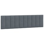 vidaXL Cadre de lit avec tête de lit Gris foncé 180x200 cm Velours