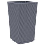 vidaXL Jardinières 2 Pièces gris 32 5x32 5x57 cm polypropylène