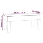vidaXL Banc Noir 70x30x30 cm Similicuir