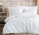 Parure de lit blanche unie 240 x 220 cm