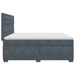 vidaXL Sommier à lattes de lit et matelas Gris foncé 180x200cm Velours