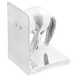 Serre-livres vidaXL 2 Pièces Argent 11x14x25 cm Aluminium Cheval