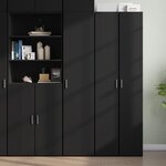 vidaXL Buffet haut noir 40x42 5x185 cm bois d'ingénierie
