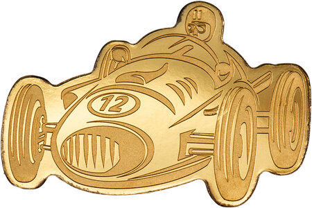 Pièce de monnaie en Or 1 Dollar g 0.5 Millésime 2024 Small Gold RACING