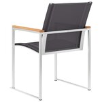 vidaXL Chaises de jardin lot de 4 Textilène et acier inoxydable Gris