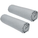 2 draps housses - 160 x 200 cm - 2 personnseAcier