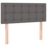 vidaXL Sommier à lattes de lit avec matelas Gris 80x200 cm Similicuir