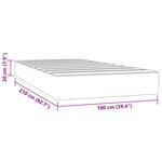 vidaXL Matelas de lit à ressorts ensachés noir 100x210x20 cm velours
