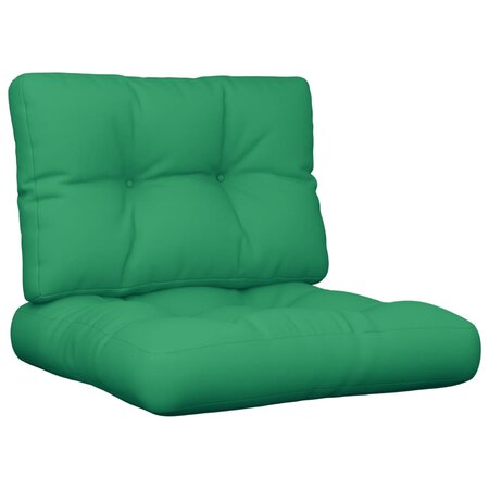 vidaXL Coussins de palette lot de 2 vert tissu