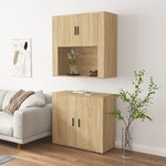 vidaXL Buffet haut Chêne sonoma Bois d'ingénierie