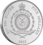 Monnaie en argent 5 dollars g 62.2 (2 oz) millésime 2023 volcano