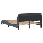 vidaXL Cadre de lit sans matelas gris foncé 140x190 cm velours